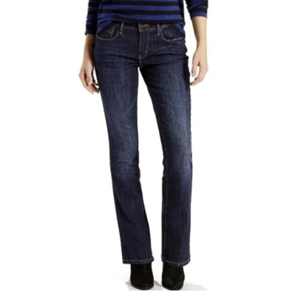 🔥051 Levi's 515 High Waist Bootcut Blue Jeans - Picture 1 of 12
